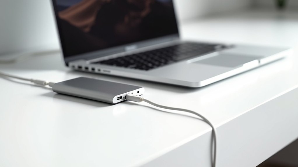 podłączanie zewnętrznego dysku do komputera Mac