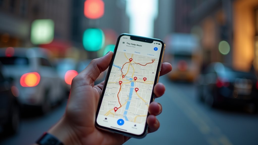 ustawienia osi czasu Google Maps