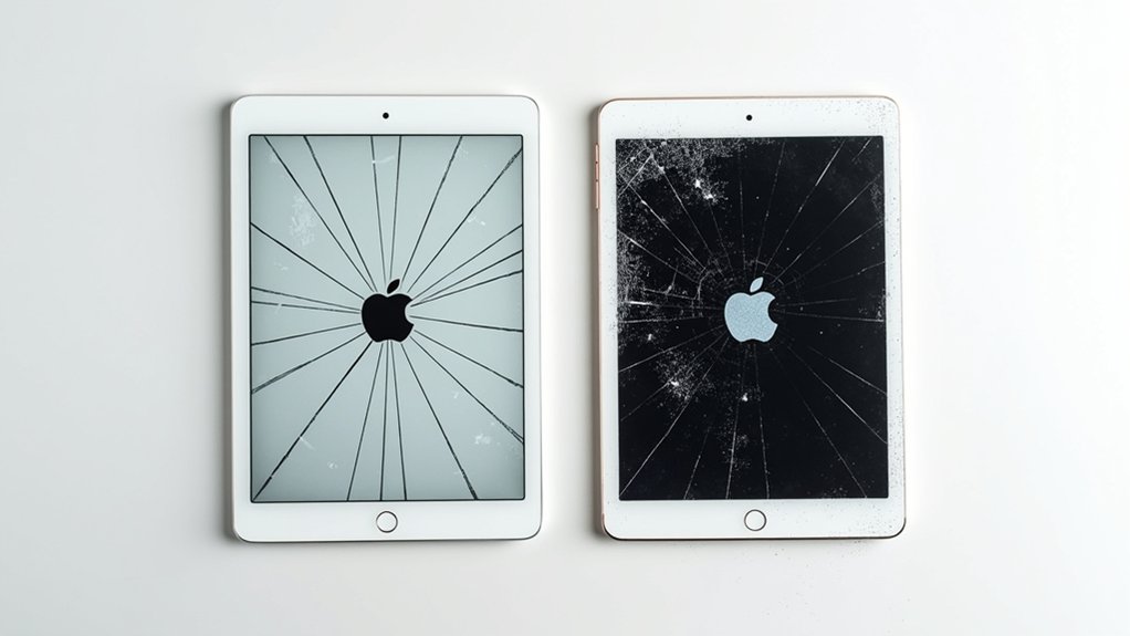 porównanie komponentów ekranu iPada