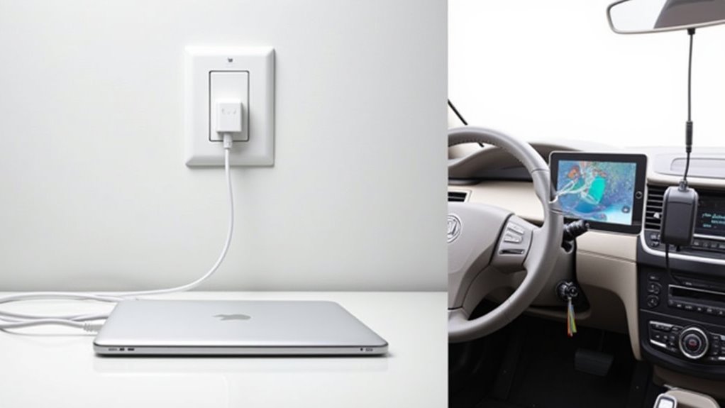 ładowarki sieciowe kontra ładowarki samochodowe