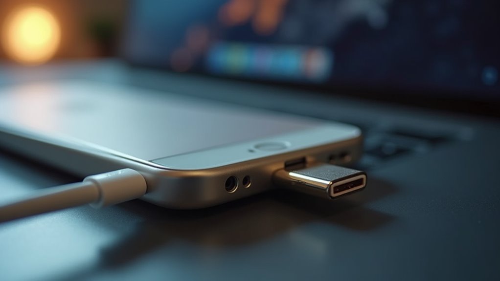 bezpośredni przewodowy transfer z materiałów z iPhone’a