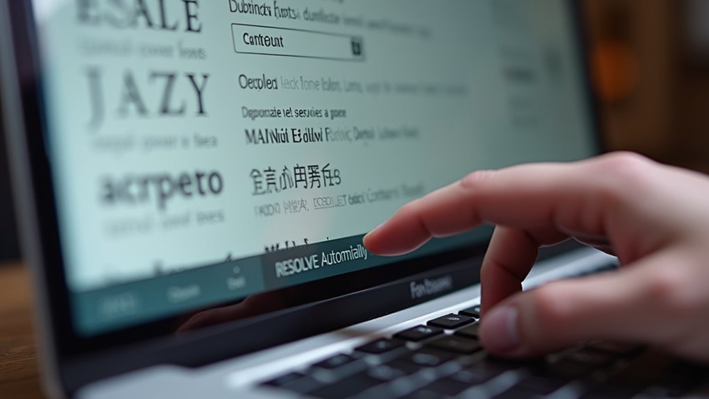 font book automatycznie rozwiązuje duplikaty czcionek