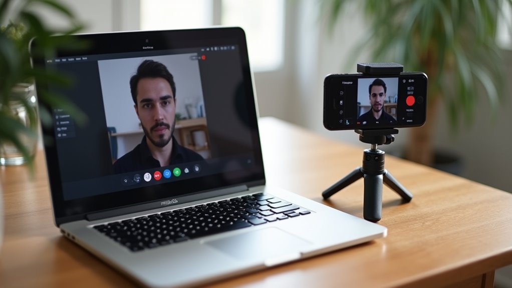 prowadzenie webinarów z iPhone'em i Maciem