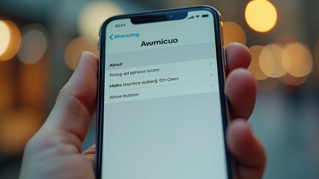 historia widoczności części iPhone'a warunki