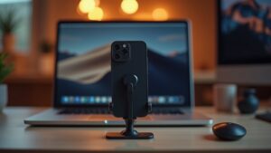 używanie iPhone'a jako profesjonalnej kamery internetowej